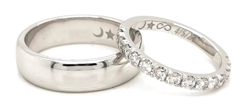 Platinum and Diamond Rings