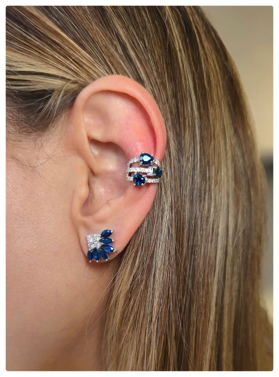 Sapphire and diamond ear cuff (2/2)