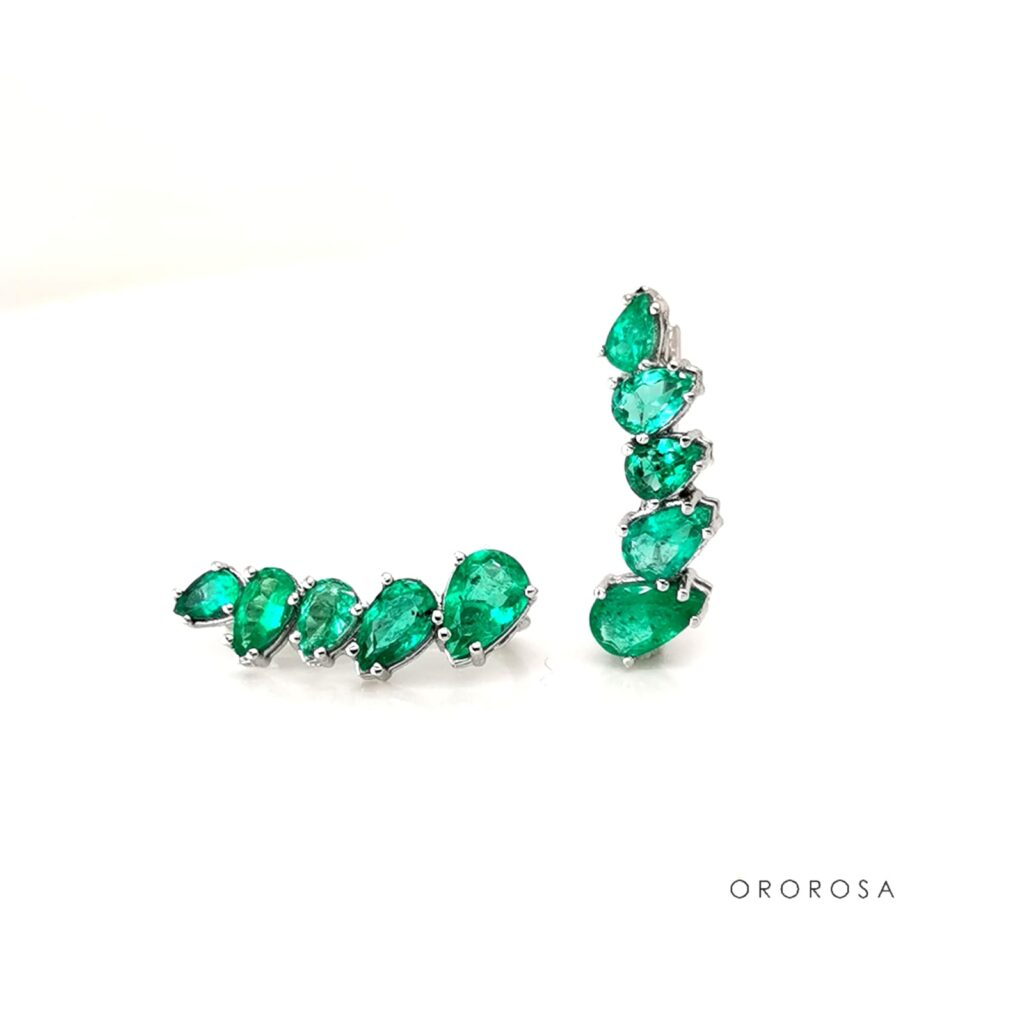 ARETES ESMERALDA LAGRIMAS