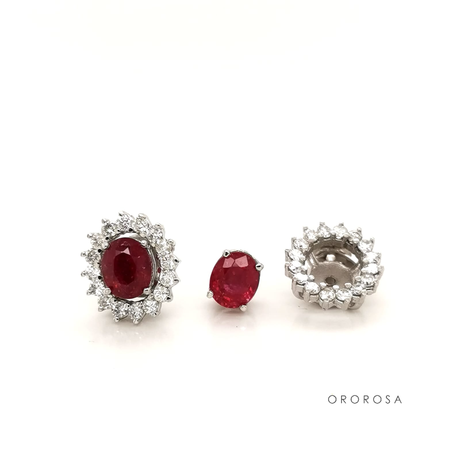 ARETES ROSETA RUBI