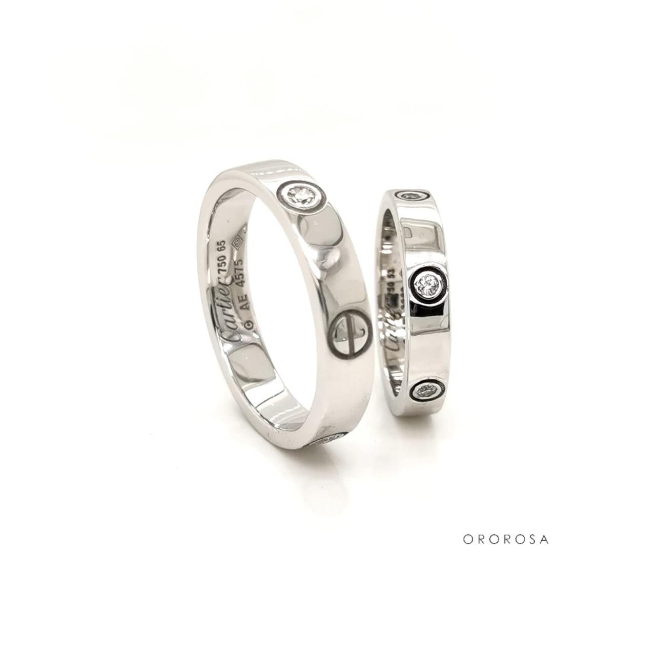 ARGOLLAS ORO BLANCO TIPO CARTIER