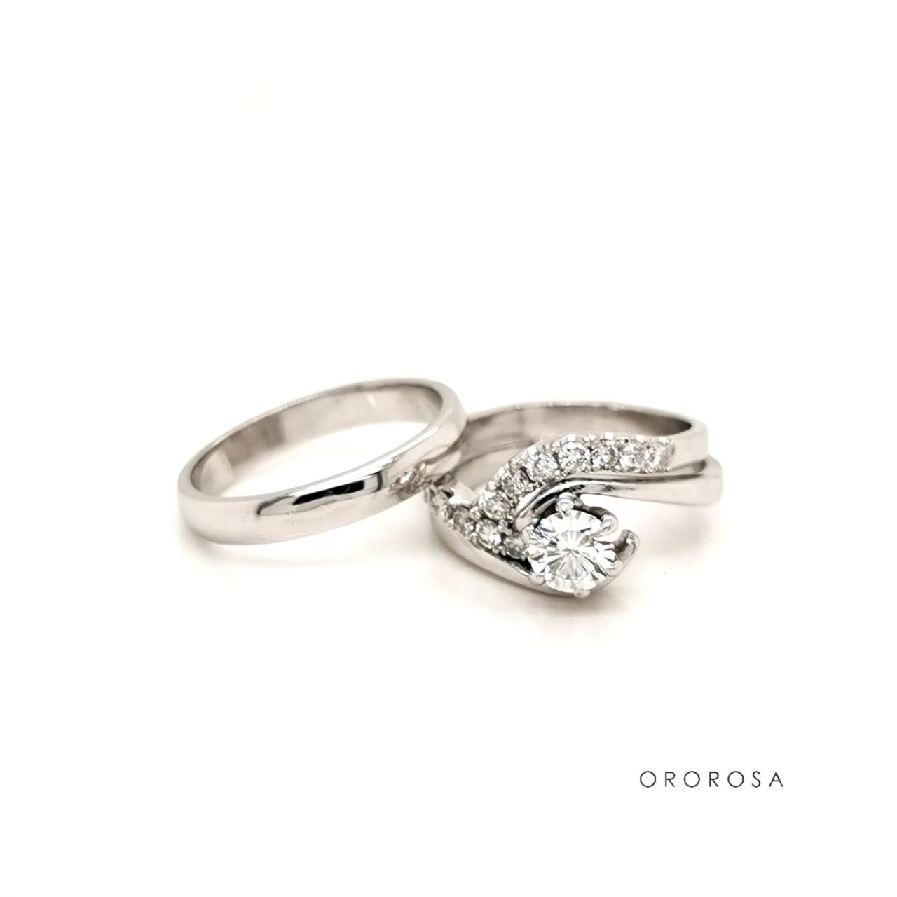 ARGOLLAS ORO BLANCO Y DIAMANTES