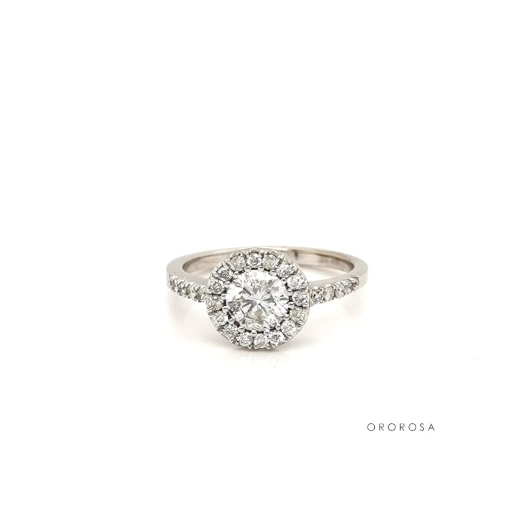 Anillo halo redondo