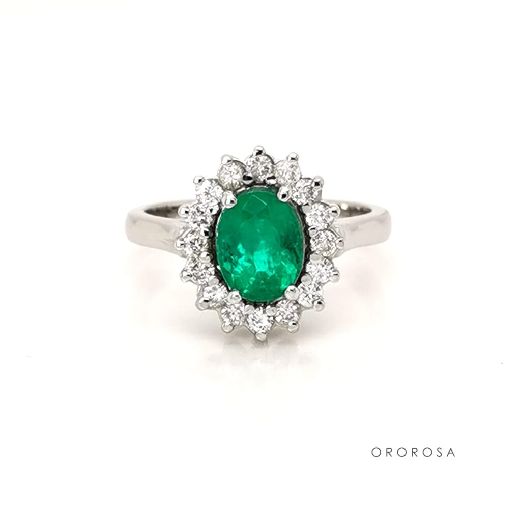 Anillo marqueza esmeralda - Ororosa Joyería Colombia