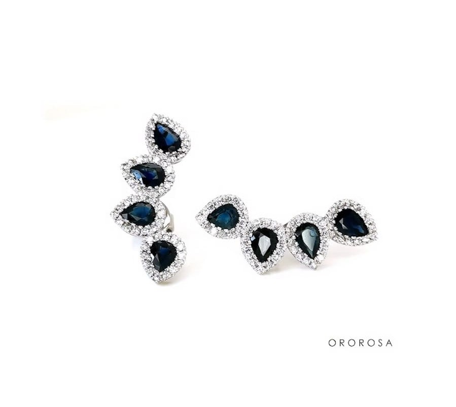 Climb earring zafiros
